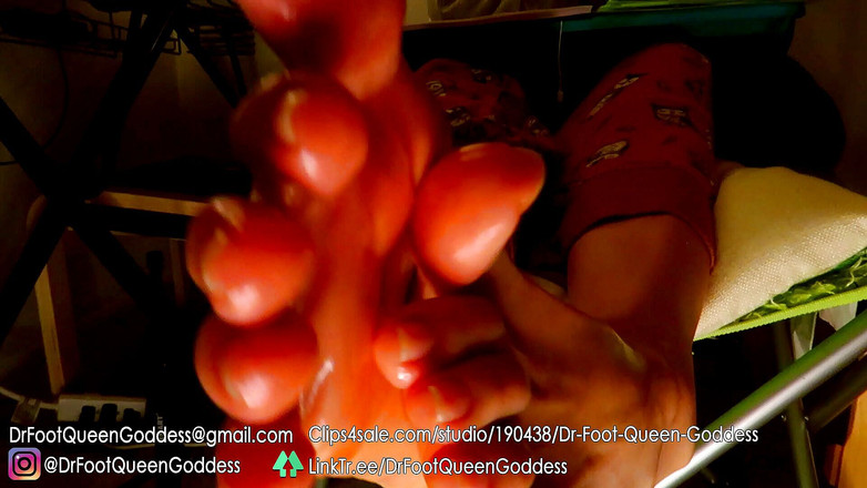 Dr. Foot Queen Goddess: गीला तेल एकमात्र रगड़ना पूर्ण