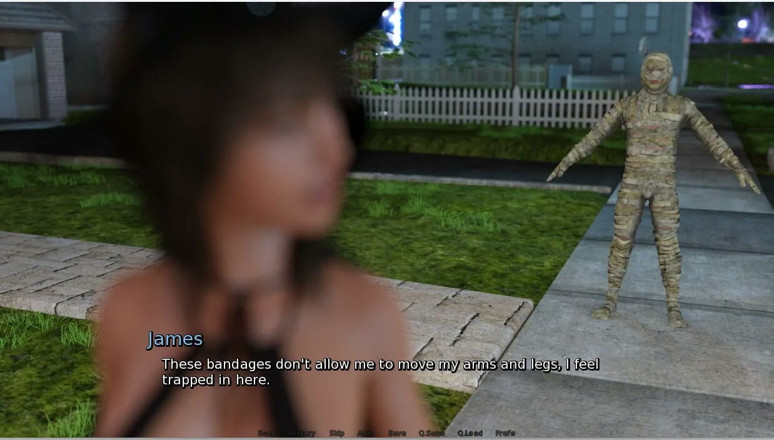 XXX Games Bunk: Laura Lustful Secret - 게임플레이 - 롤플레이 - 할로윈 이야기 1부 - Emma가 할로윈에 진실이나 감히 파티에 합류