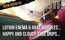 BDSM hentai-ch: Lotion enema &amp;amp; anal marbles...happy and cloudy juice drips...anal orgasm.