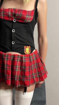 My Stepsister's Crazy Schoolgirl Costume Seduces Me so Much That I Can't Resist Creaming in Her Ass.