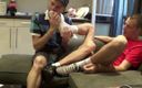 Sneaker Sex Kinky: Sucking cock with sneakers of his friend
