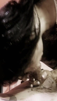 Smeared Girls Scene 4: Big-ass Brunette in Lingerie Covered in Chocolate Fucking Hard Until Facial