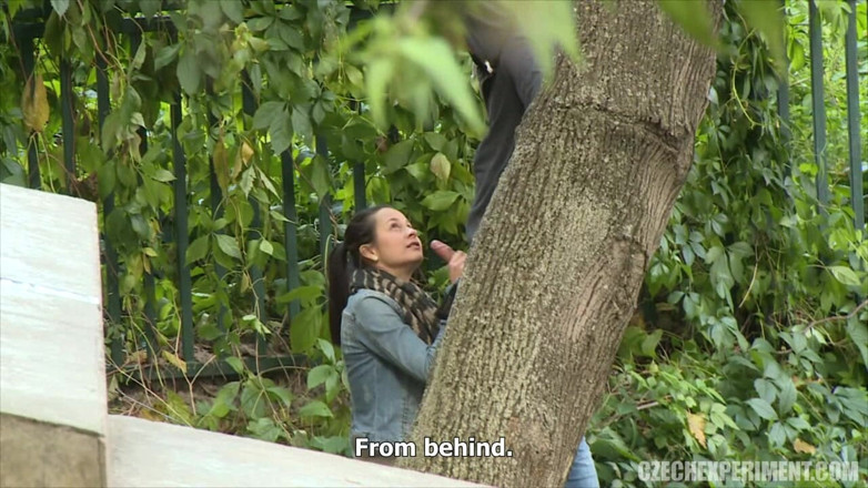 Czech Experiment: Czech Experiment 3: Horny Young Woman Fucks in the Shrubbery