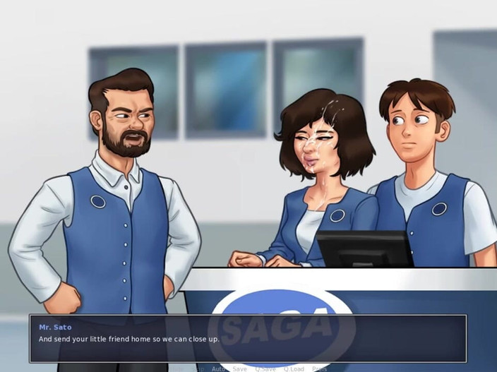 Miss Kitty 2K: Summertime saga v0.20 - ч.223 - азіатська красуня робить на своєму робочому місці