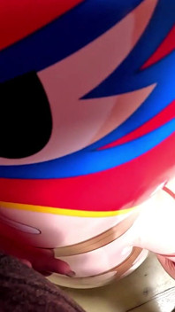 Inflatable Wrestler Cum Play. Dirty Talk, Doggy and Cum Licking