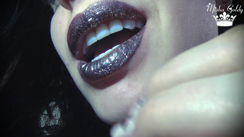 Goddess Misha Goldy: New metal lipstick worship