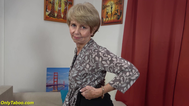Only Taboo: 75 years old grandma first time on video