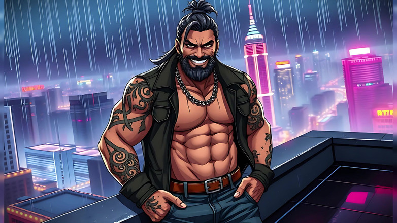 Erotic Man: 用ai制作的强壮的男人