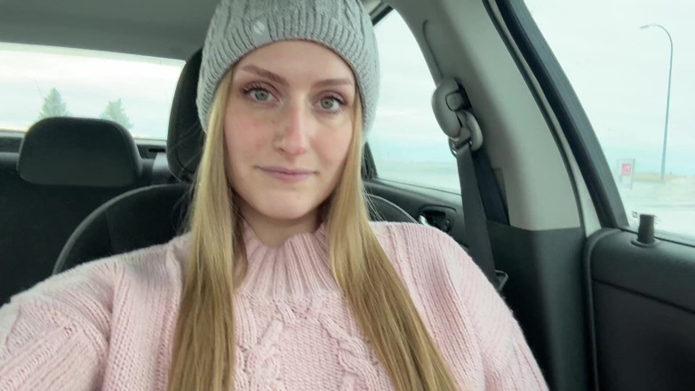 Nerdy Nympho: Risky Public Masturbation Fingering Myself in Busy Parking Lot