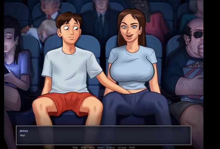 Dirty GamesXxX: Letní sága: nevlastní bratr prstí svou nevlastní sestru v kině