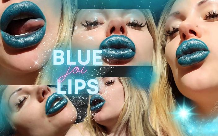 Goddess Misha Goldy: मेरे नीले चमकदार होठों का जादू! Asmr लंड हिलाने के निर्देश!