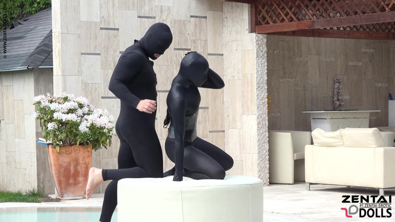 ZentaiDolls: Pool Duo Black Fetish Fun