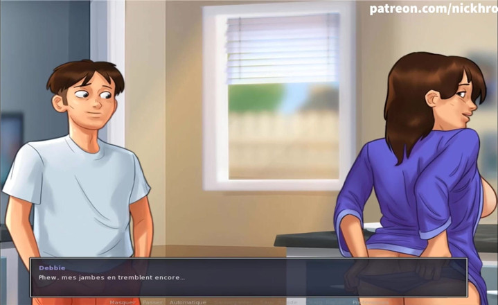 Cartoon Universal: Summertime saga part 37 - early morning fuck milf on kitchen ( French...
