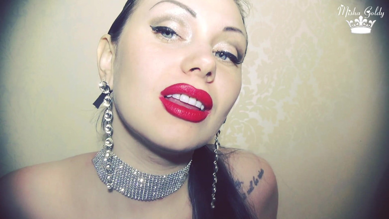 Goddess Misha Goldy: Valentines red marks on glass