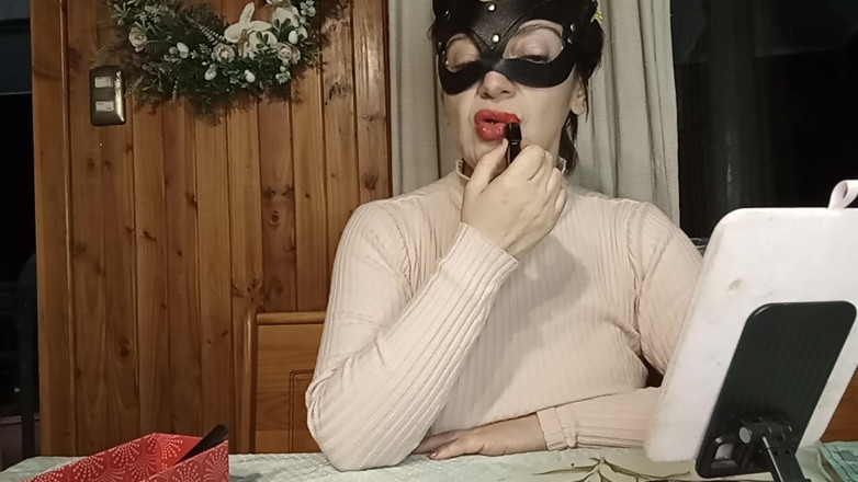 PoliticalDial46: Maggy Applies Lipstick