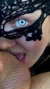 POV slobbering deepthroat step sister