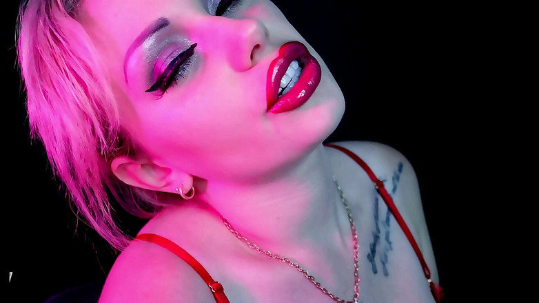 Goddess Misha Goldy: Trénink závislosti na rtech! Staňte se totálně vymytím mozku! Goon...