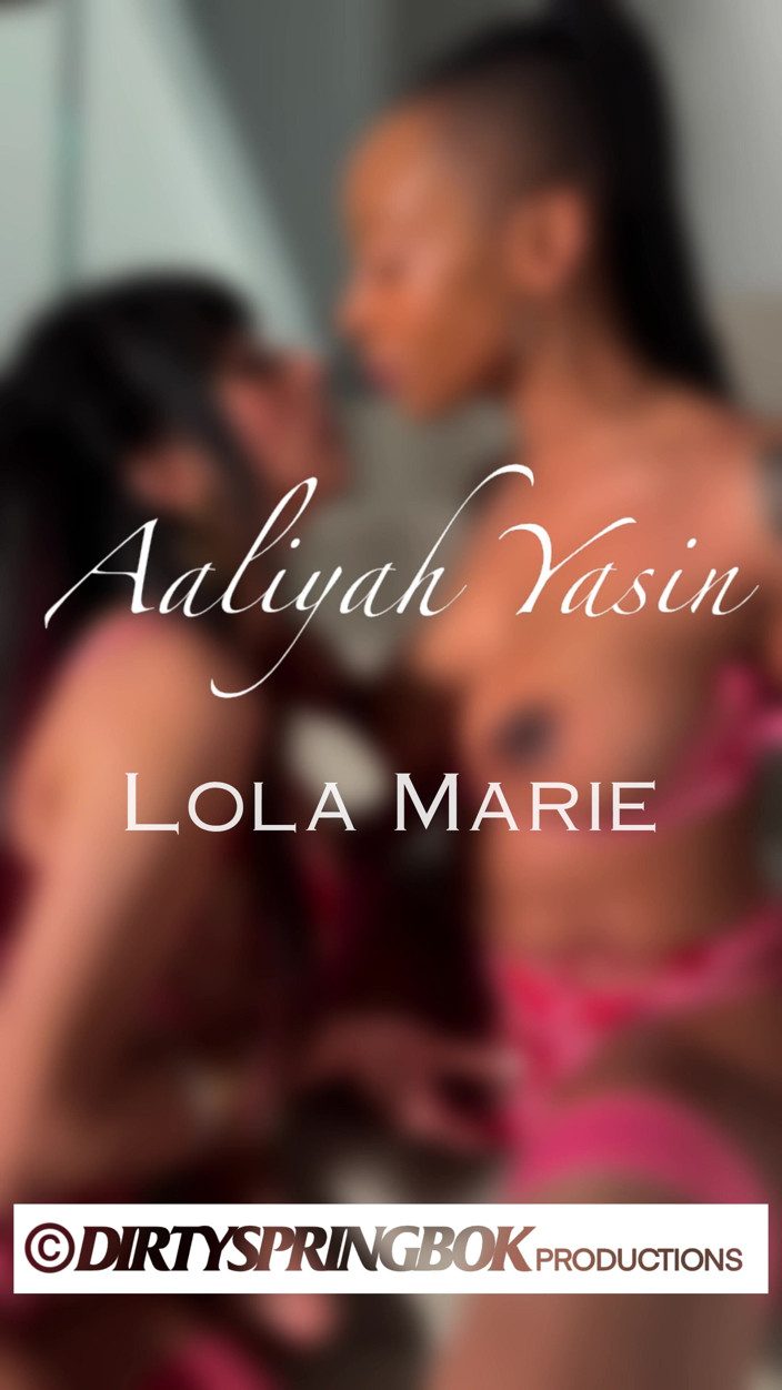 Aaliyah Yasin: Dos bellezas en lencería rosa juegan en las escaleras