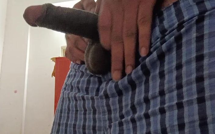 Luckys: Hairy Gay Showing Off His Big Cock