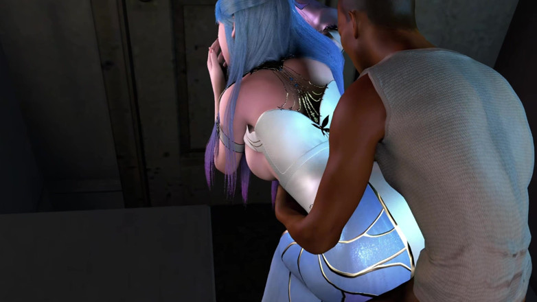 Why fuck so hard: 3D roztomilá cosplay kotě v sexy šatech podvádí se starým čůrákem
