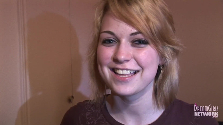 Dream Girls: Cute shy coed first timer shows her pussy