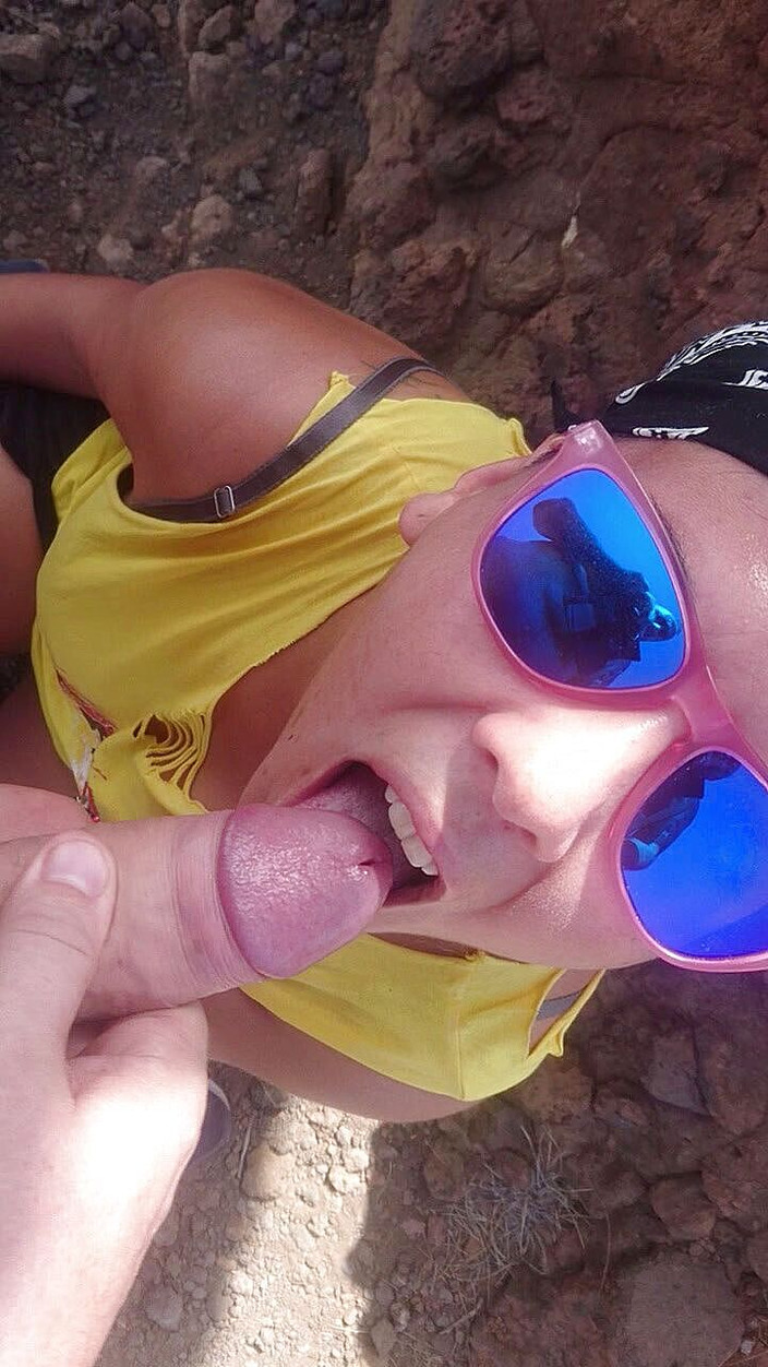 bekycarril: Al aire libre mamada y tragar