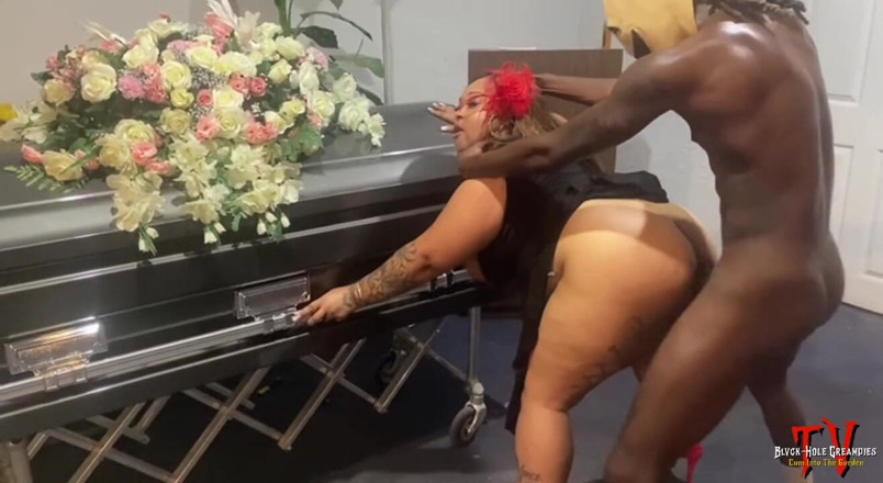 Blvck Rose TV: Dick-o-ween: Belaquis Gets Fucked in Haunted Funeral Home by BBC