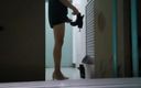 Xuanning: sult sissy shot outside on neighbor&amp;#039; high heel