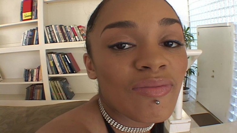 My Porn King: Ebony babe gets maximum pleasure as a huge black cock...