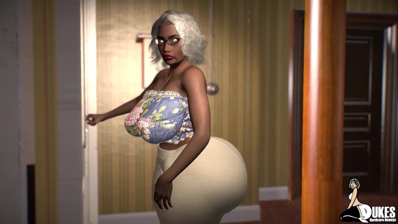 Dukes Hardcore Honeys: A big booty granny sucks and fucks a BBC from...