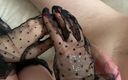 Gloria Gimson: Sexy Girl Make Handjob in Lace Gloves and Footjob in...