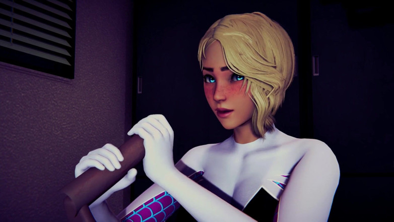 Waifu club 3D: Gwen jerks off your cock until you cum