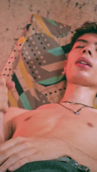 Skinny Twink Magic C Solo Spit Masturbation Precum and Cum Play
