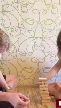 Alex and Nicole Are Playing a Thrilling Game of Strip Jenga
