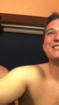 Watch This German Lady Get Covered with Cum in Threesome