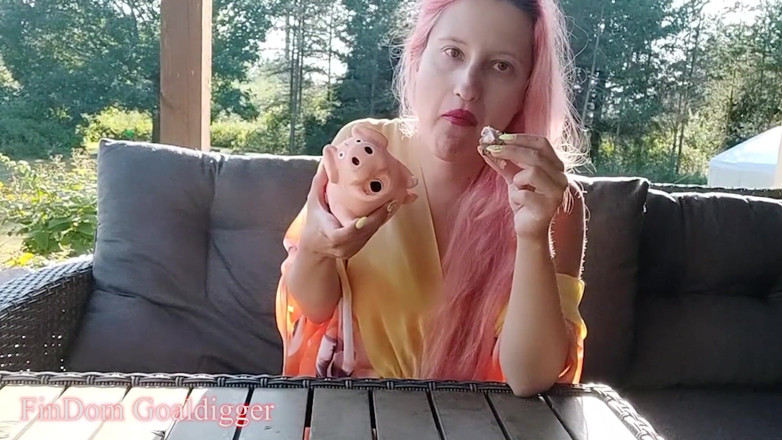 FinDom Goaldigger: Pyapig, eat your meat