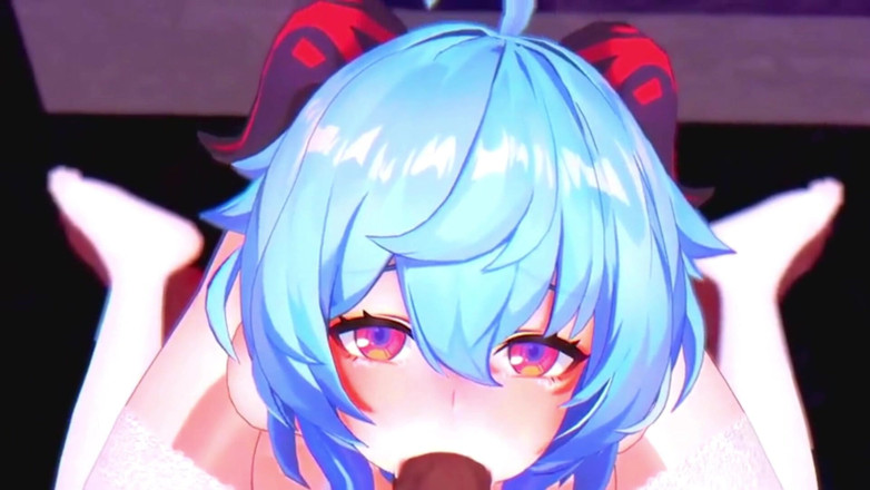 NSFWOtaku: Genshin Impact - Ganyu’s Sloppy Blowjob and Squirting Orgasm - 3D Hentai Animations