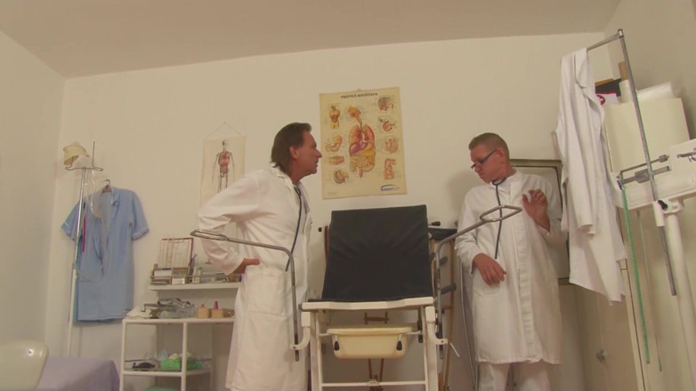 German Porn: German- Girl fucked by two doctors