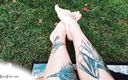 Ink Soul: Sexy feet outdoor on the grass - foot fetish