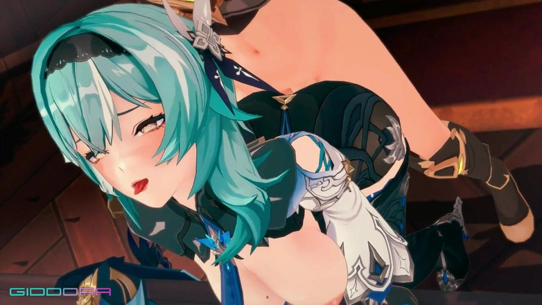 Smixix: Eula Lawrence Hentai Genshin impact pijpbeurt en op zijn hondjes...