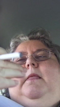 Nurse Vicki ssbbw smoking in the car