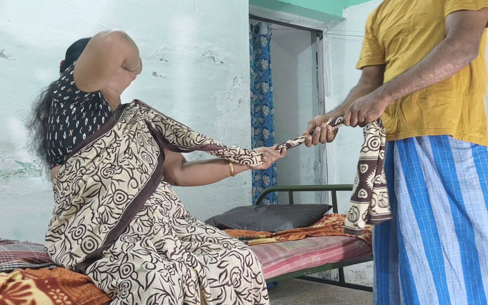 Mathvan: 継母が水を飲んでいる間に、私はそこに行き、彼女のサリーを引っ張り、セックスをしました。