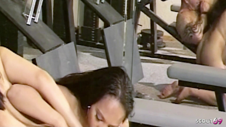 Full porn collection: Asian Teen in Gym Threesome Uncensored Fucked in a Hairy...