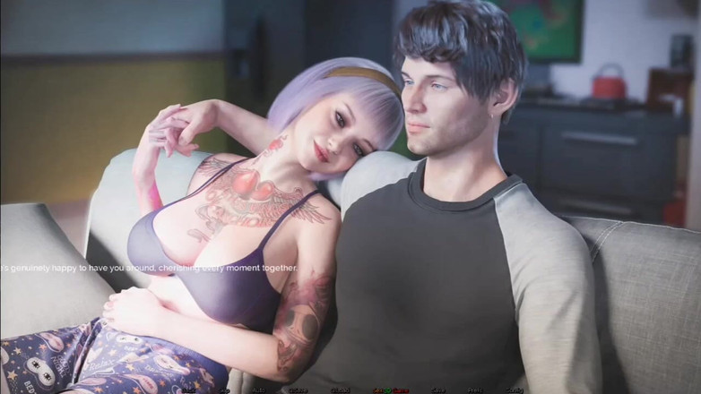 Nerom life: 美しいガールフレンドと彼氏の会話