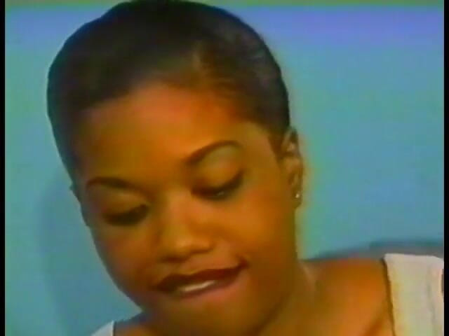 Old Good Porn: Pretty ebony chick Portia Cauldwell leaped to meat with horny...
