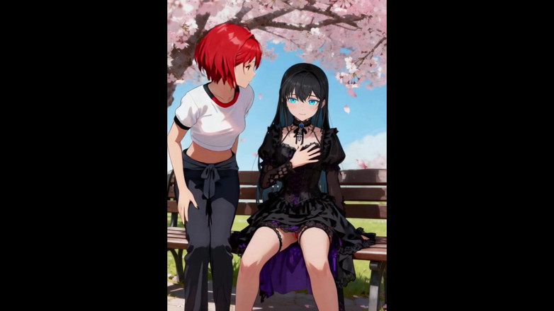 Sdanimacionescol: 나무 아래에서 핑거링하는 Akari 그리고 Yuki 레즈 - 애니메이션 - 스페인어 오디오 - Asmr