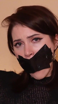 Duck Tape and Gag Ball Masturbation