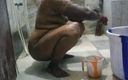 Benita sweety: Indian Tamil Maid Bathing Infront of Owner
