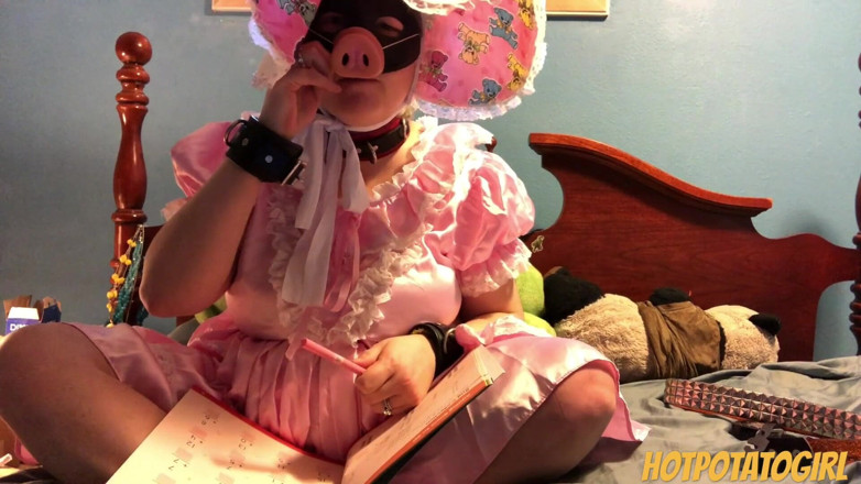 Hot potato girl: Baby Piglet Gets Belt, Does Homework