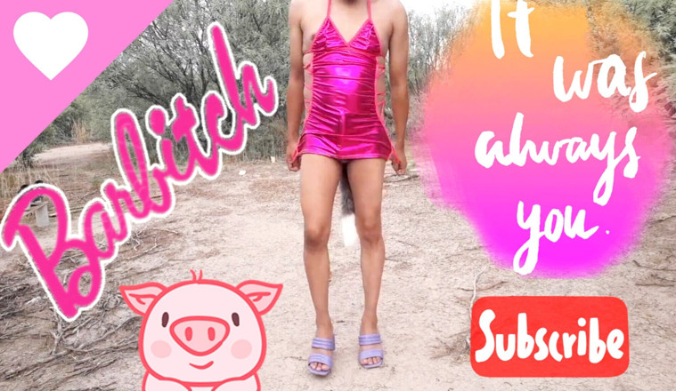 Misaelechowski: Cute Trans Barbie Strips Naked in Public with Cute Heels...